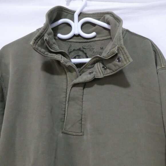 Unbranded | medium | Khaki Pullover Sweatshirt | Collar - Zip - Snap Button - Picture 4 of 16